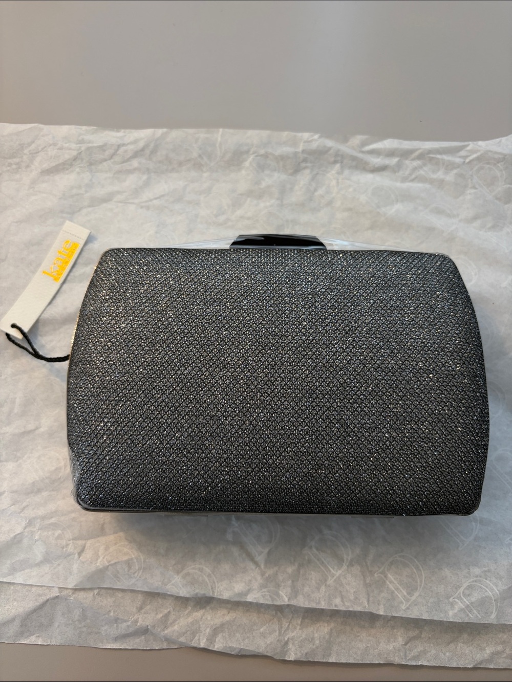 Kate Landry Silver Sparkle Clutch Evening Bag NWT - Picture 3 of 8